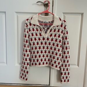ZARA Knit Ladybug Sweater. Size- Medium